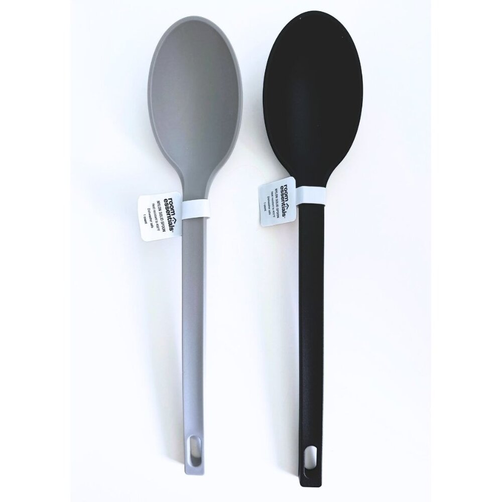 ROOM ESSENTIALS Bundle Nylon Solid Kitchen Spoons Grey and Black NWT